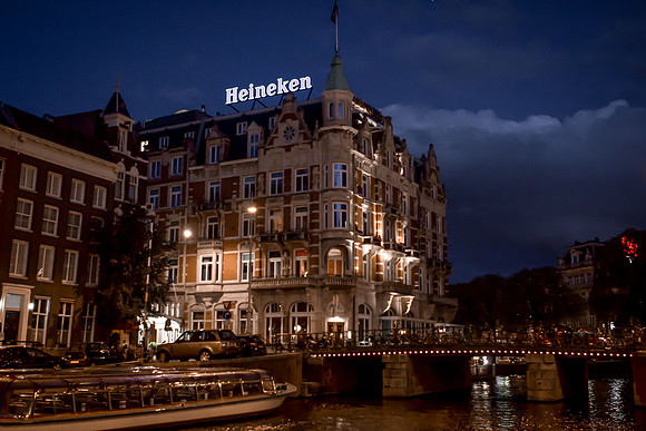 Heineken on the canal / Amsterdam
